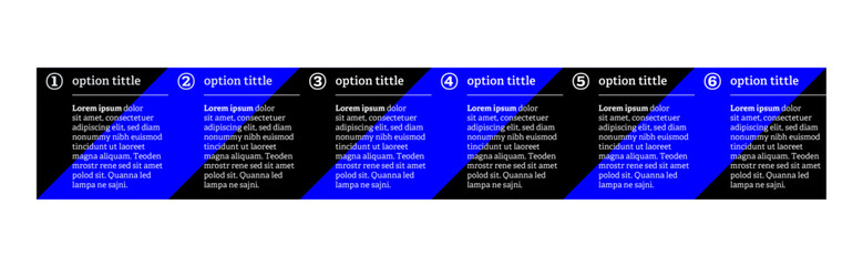 Very simply infographic design with 6 options or steps. Infographics for business concept.
