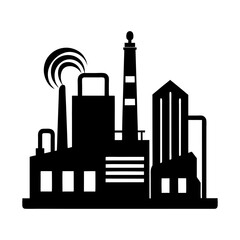 Obraz premium Industrial Sensor silhouette vector