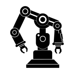 Industrial Robot silhouette vector