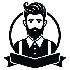 Hipster Barber Vector