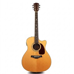 Obraz premium Acoustic guitar isolated on a white