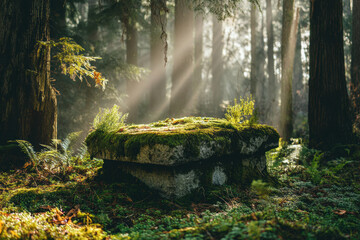 Dream cartographer series - mossy altar with beams
