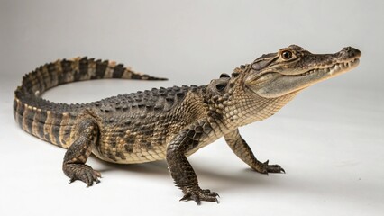 Fototapeta premium Chinese Alligator on studio background 
