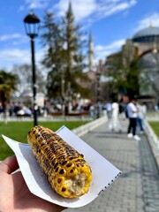 Grilled corn in Istanbul 