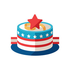 USA Ribbon Around Cake