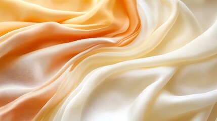 Obraz premium Peach Cream Silk Drape.