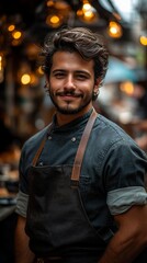 Fototapeta premium Chef's portrait outdoors