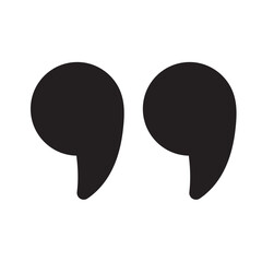 Quotation marks. Quote icon. Simple quotation marks icon.