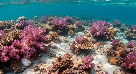 Naklejka premium Underwater Coral Reef – Marine Life Photography 