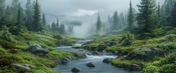 Misty Mountain Stream