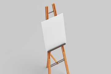 Stand poster blank on gray background