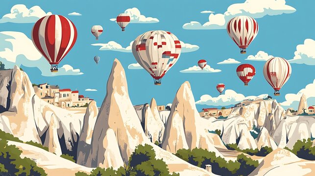 Hot Air Balloons over Cappadocia. (1)