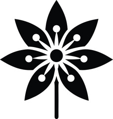 blue vervain flower icon vector illustration