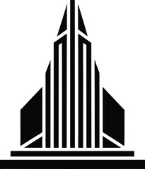 building skyscraper icon vector illustration