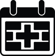 Clinical Schedule Icon Vector Illustration