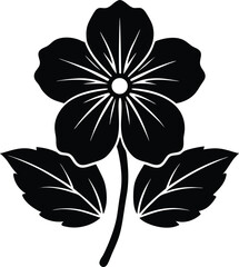 Cranesbill Flower Icon Vector Illustration