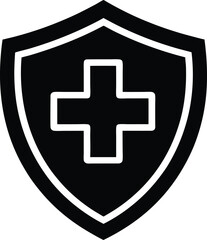 health shield icon vector illustration
