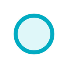 A light blue circle with a darker blue ring around it creates a simple and clean visual element design