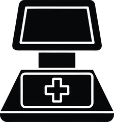Fototapeta premium medical scanner icon vector illustration