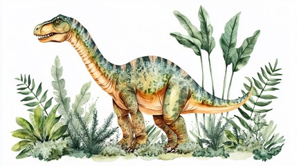 Realistic Dinosaur Jurassic Plant Isolated for Prehistoric Designs