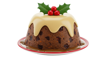 Isolated Christmas Pudding