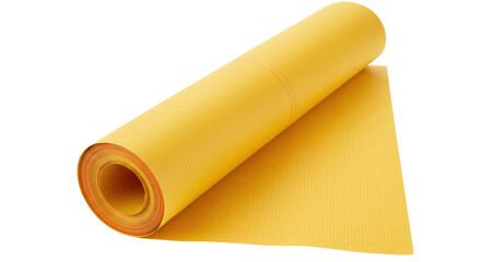 Isolated Yellow Paper Roll