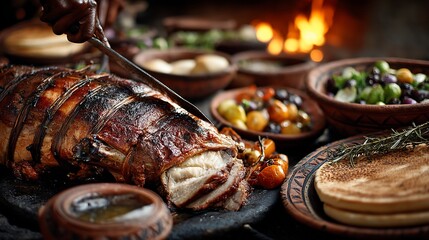 Roasted meat, ancient feast