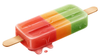 Isolated Multi-Colored Popsicle