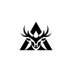 letter A deer logo
