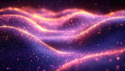 Obraz premium Abstract shimmering waves of light