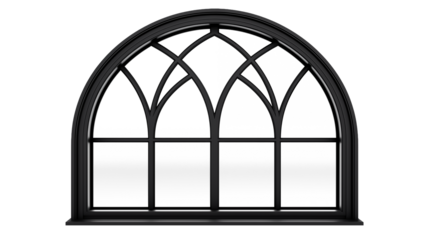 Elegant Gothic Arch Window Frame Design Element for Architectural Projects and Interior Designs