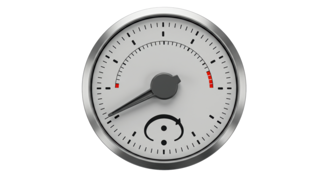 Isolated Round Pressure Gauge