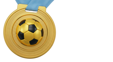 Isolated Soccer Ball Medal