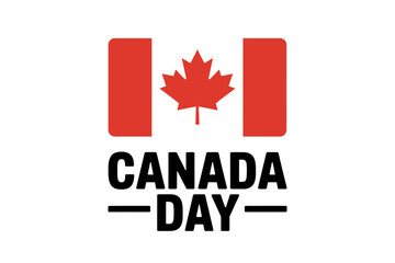 Canada day celebration with canadian flag vector