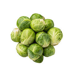 Brussels sprouts in a bowl, png transparent background