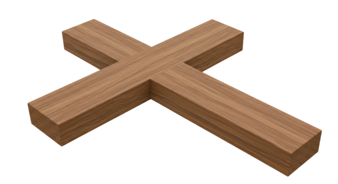 Isolated Wooden Cross