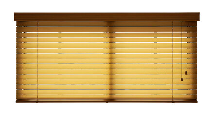 Isolated Wooden Window Blinds