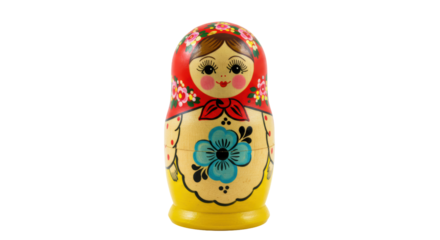 Isolated Russian Matryoshka Doll