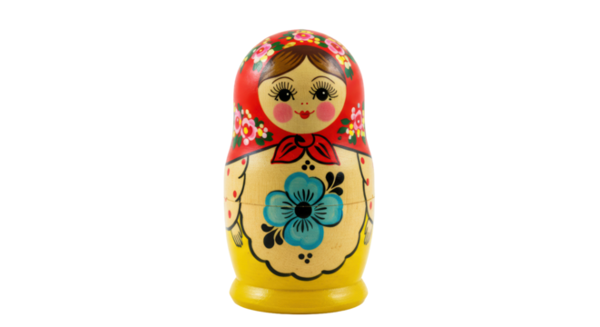 Isolated Russian Matryoshka Doll