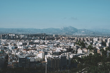 Obraz premium Aerial panoramic view of Alicante city, Spain