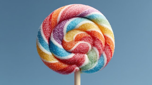 A colorful lollipop, isolated on a background
