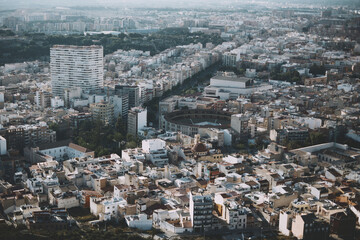 Obraz premium Aerial panoramic view of Alicante city, Spain