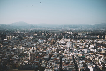 Aerial panoramic view of Alicante city, Spain
