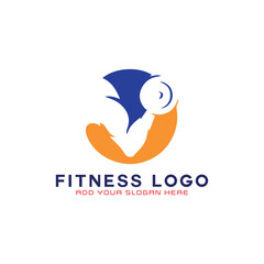 Obraz premium fitness gym logo design vector