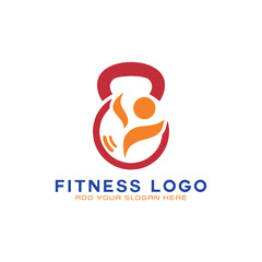 Obraz premium fitness gym logo design vector