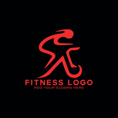 fitness gym logo design vector