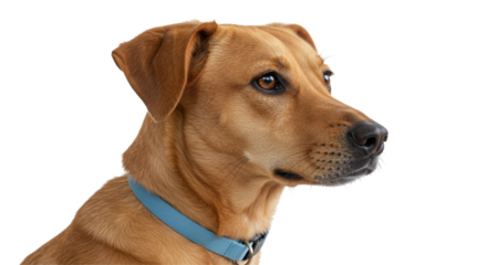 Isolated Portrait of a Brown Labrador Dog