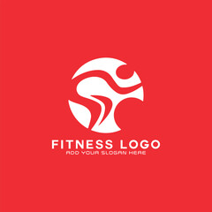 fitness gym logo design vector