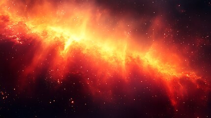 Naklejka premium The Cosmic Inferno A Fiery Dance of Dust and Gas in the Vast Expanse of Space