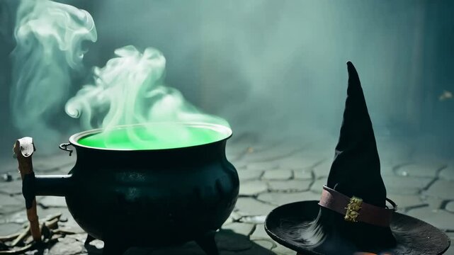 halloween witch cauldron